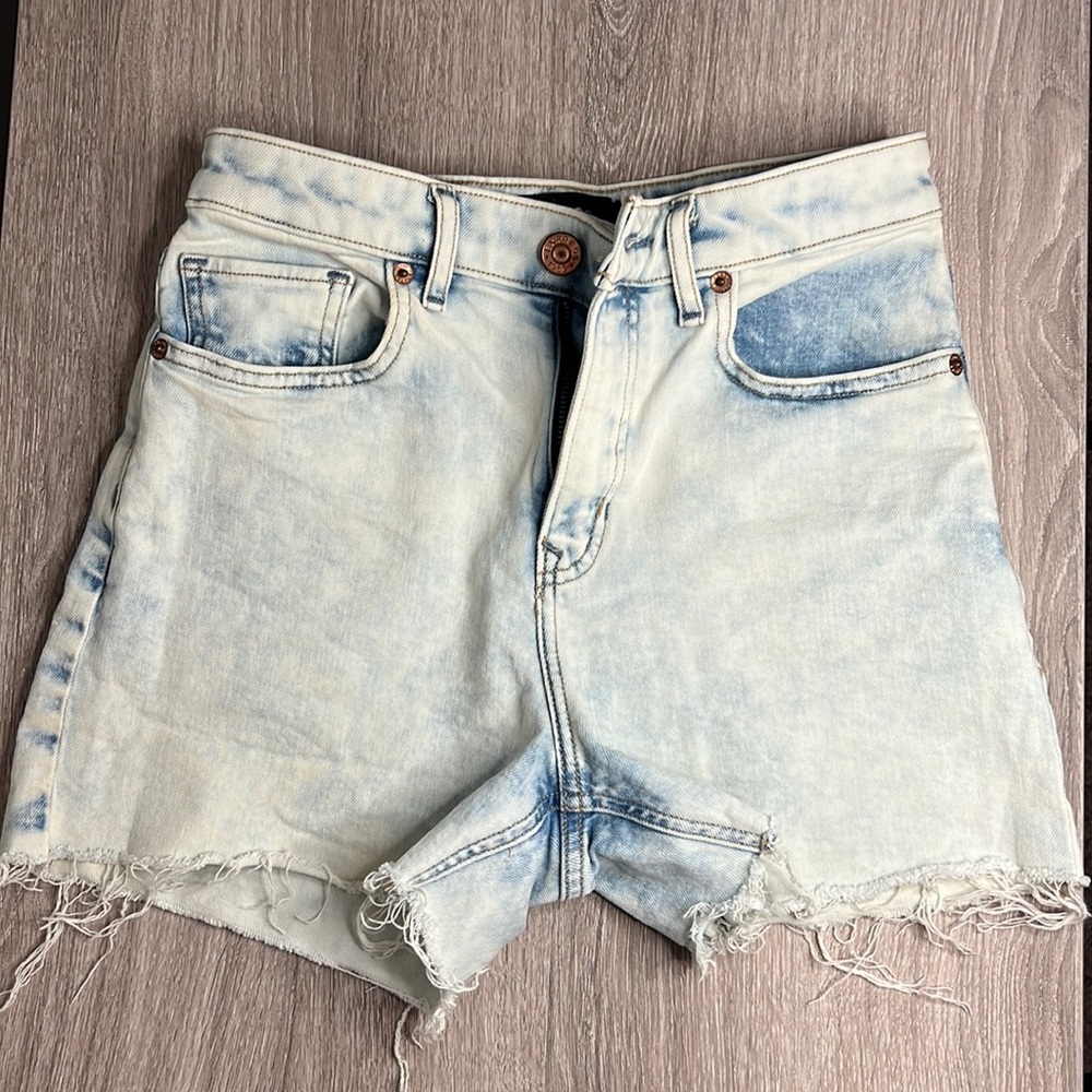 Express Acid Wash High Rise Shorts